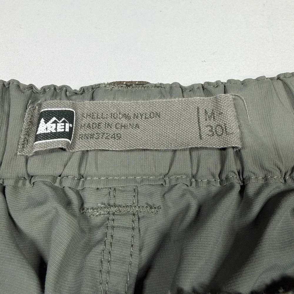REI Cargo Shorts Gray Nylon Men's Regular Fit Flat Front 9